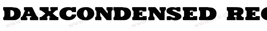 DAXCONDENSED REGULAR字体转换